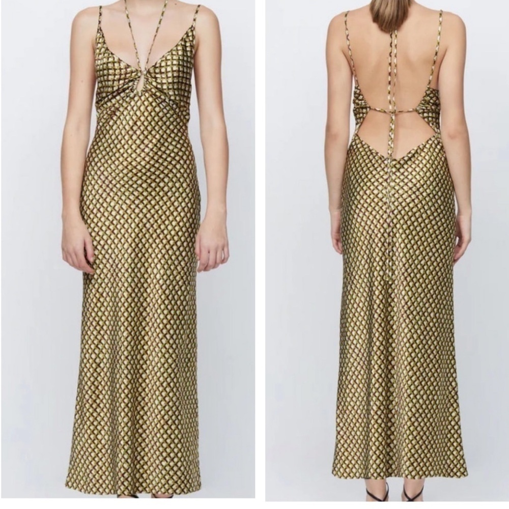 Bec + Bridge Quinn silk Maxi Dress in Siena Geo